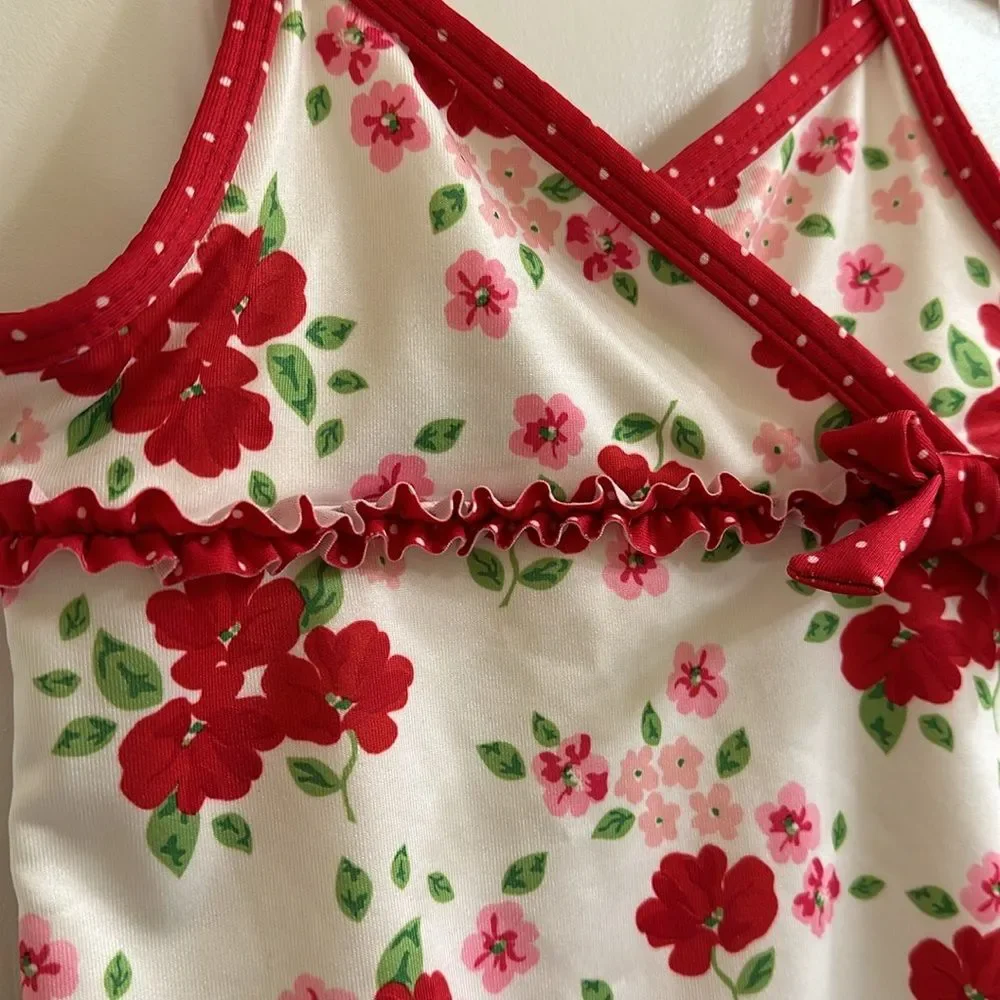 Penelope Mack Hibiscus Print One Piece Swimsuit NEW Size 6